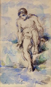 Bather Entering The Water — Paul Cézanne, Post-impressionism