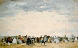 The Beach At Trouville — Eugène Louis Boudin