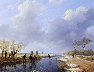 Wood Gatherers Sun — Andreas Schelfhout