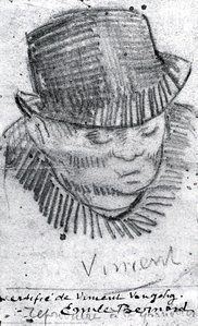 Head Of A Man With Hat — Vincent Willem Van Gogh