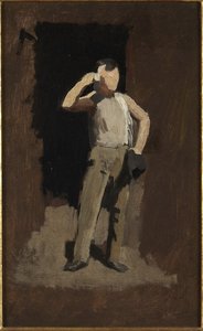 Boy In Brown, Study For The Ironworkers' Noontime — Томас Поллок Аншуц