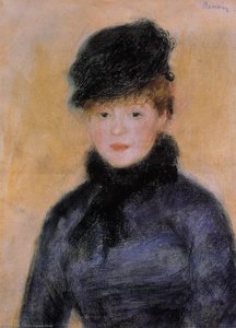Woman With A Blue Blouse — Pierre-auguste Renoir, Impressionism
