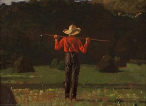 Farmer With A Pitchfork — Winslow Homer, American Romanticism