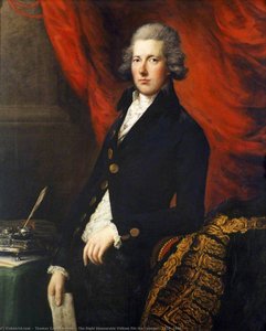 The Right Honourable William Pitt The Younger (1759–1806) — Thomas Gainsborough, British Rococo Painting
