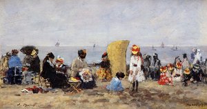 Beach Scene, Trouville — Eugène Louis Boudin
