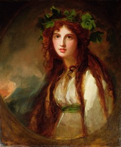Portrait Of Emma, Lady Hamilton As A Bacchante — George Romney, Romanticism