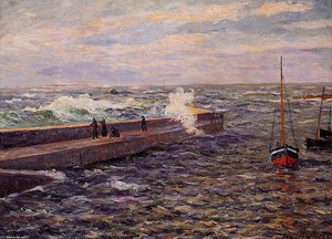 The Jetty At Pontivy — Maxime Emile Louis Maufra