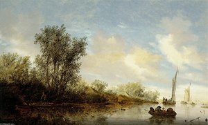 River With Fishermen