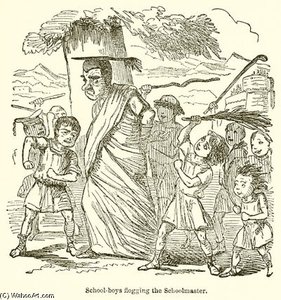 School-boys Flogging The Schoolmaster — John Leech