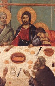 Last Supper (detail) — Duccio Di Buoninsegna, Sienese Gothic Revival