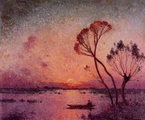 Sunset At Briere — Ferdinand Du Puigaudeau