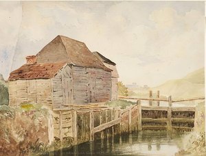 Old Mill And Lock Gates (st.catherine's) — William Henry Hunt