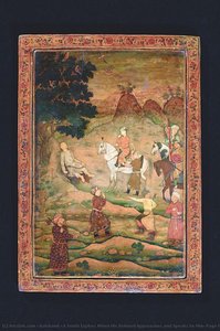 A Youth Expires When His Beloved Approaches And Speaks To Him: Page From A Gulistan Of Sa’ Di Manuscript (central Section Only) Reverse Of Penbox By 'abid. — Balchand