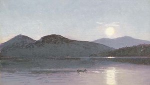 Two Boaters On A Lake — William Trost Richards