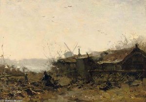 A Farmer Working His Garden — Willem Bastiaan Tholen