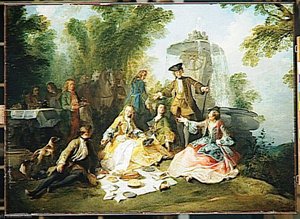 Le Repas Au Retour De La Chasse — Nicolas Lancret