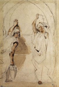 Eugene Two Women At The Well — Eugène Delacroix