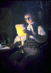 Self-portrait By Candlelight — Rembrandt Peale