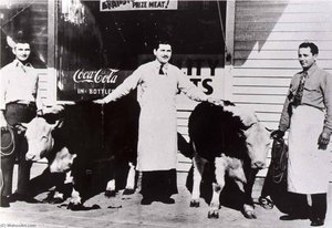 Ray, Louis and Bindo Menotti, 1946, from The Corner Stores of Galveston, Galveston County Cultural Arts Council