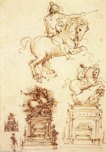 Estudio Para El Monumento Ecuestre De Trivulzio — Leonardo Da Vinci, Renascimiento