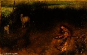 A Girl with Goats