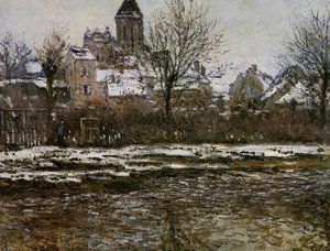The Church at Vetheuil, Snow