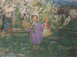 Children With Spring Flowers — Henri Lebasque