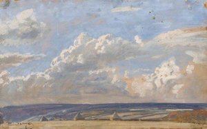 Wide Landscape With Stacks — Sir Alfred James Munnings