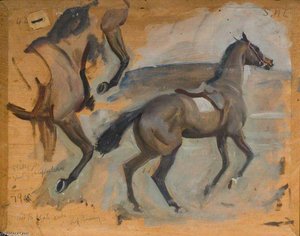 Study For 'start Of A Steeplechase' — Sir Alfred James Munnings, Impressionism