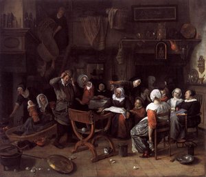 Twin Birth Celebration — Jan Havickszoon Steen, Baroque