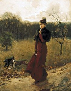 Walking In The Park In Naples — Giovanni Boldini