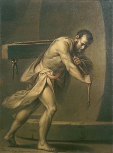 Sansone turns the millstone