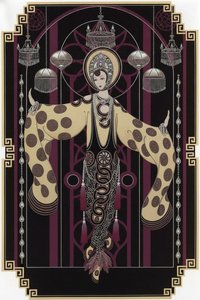 A Plum And Gold Icon In Pearl Strands — Valentin Laurent De Courcey