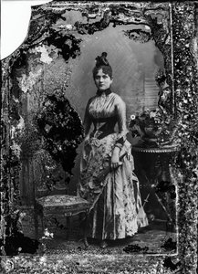Photograph Of Lady Holding A Fan — Michel Eugène Courret