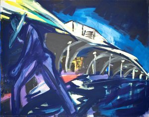 Figur Und Hochbahn (van Gogh) — Rainer Fetting