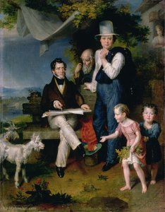 Group Portrait Including The Artist George Dawe And A Self Portrait — George Dawe