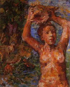 Nymphe, Nymph, Huile sur Toile,