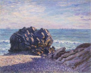 Storr's Rock In Lady's Cove - Evening — Alfred Sisley
