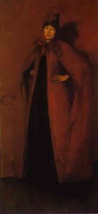 Harmony In Red, Lamplight — James Abbott Mcneill Whistler, Tonalist Aestheticism