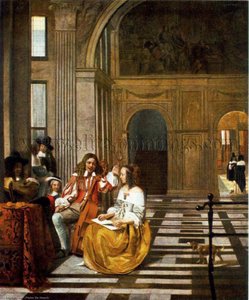 Company Making Music — Pieter De Hooch