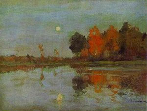 The Twilight. The Moon. Study — Isaak Ilyich Levitan