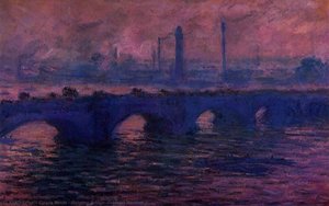 Waterloo Bridge, Overcast Weather — Claude Monet, Impressionism
