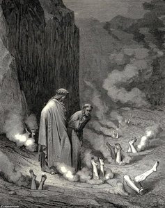 The Inferno, Canto 19, Lines 10-11. There Stood I Like The Friar, That Doth Shrive A Wretch For Murder Doom’d — Paul Gustave Doré