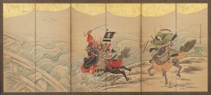 Race At Uji River — Soga Shōhaku