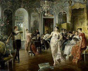 Interior With People Dancing — Carl Herpfer
