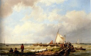 Bringing In The Catch — Johannes Hermanus Koekkoek