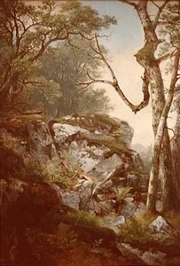Woodland Scene, (painting) — Asher Brown Durand, Hudson River School