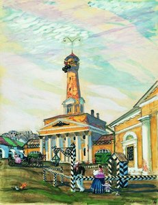 Square In Krutogorsk — Boris Mikhailovich Kustodiev