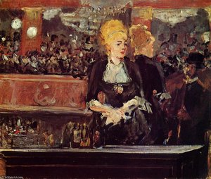 Estudio Para 'bar At The Folies-bergère' — Édouard Manet, Impressionist Art