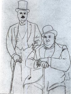 Portrait Von Serge Diaghilew Und Alfred Seligsberg — Pablo Picasso